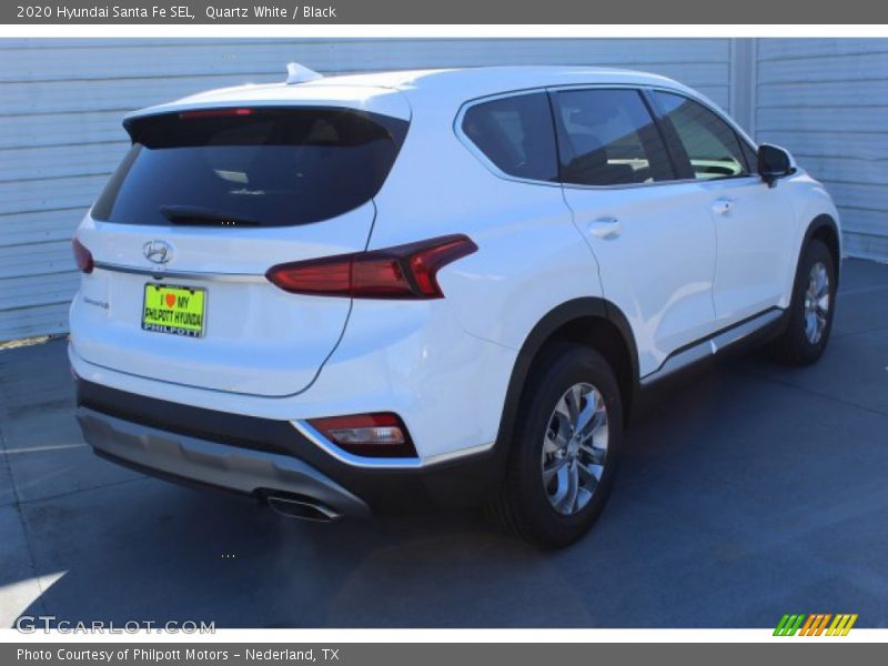 Quartz White / Black 2020 Hyundai Santa Fe SEL