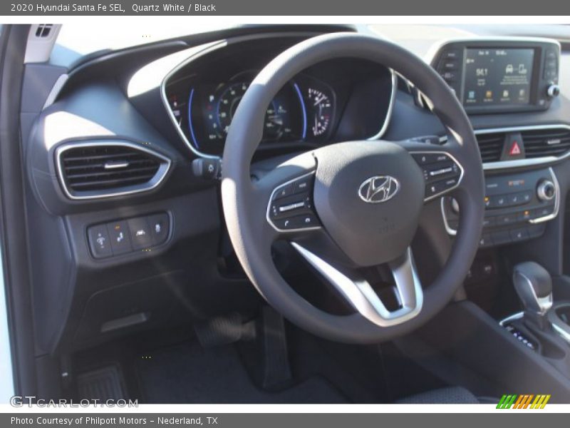 Quartz White / Black 2020 Hyundai Santa Fe SEL