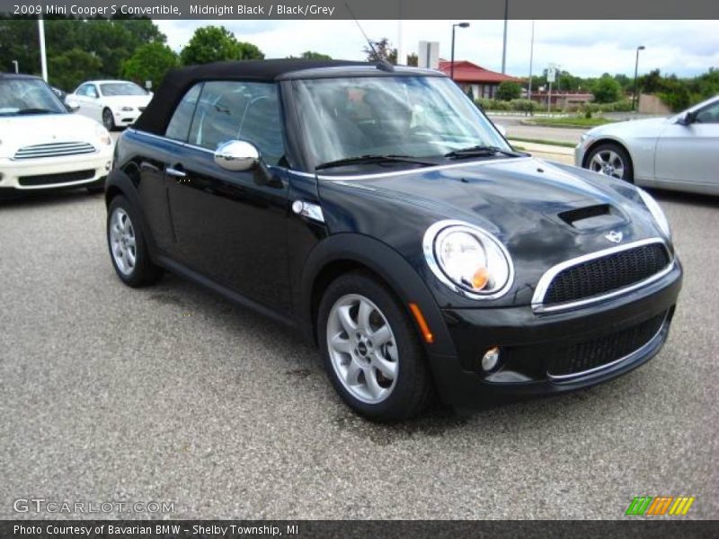 Midnight Black / Black/Grey 2009 Mini Cooper S Convertible