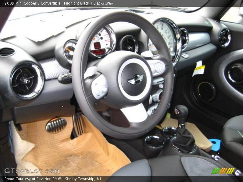 Midnight Black / Black/Grey 2009 Mini Cooper S Convertible
