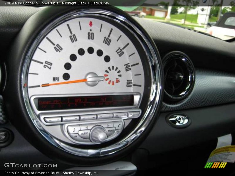 Midnight Black / Black/Grey 2009 Mini Cooper S Convertible