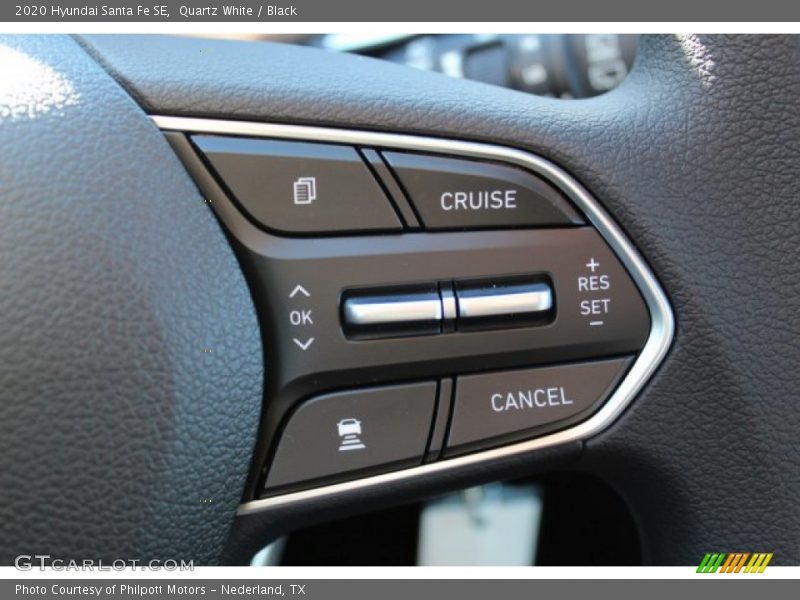 Quartz White / Black 2020 Hyundai Santa Fe SE