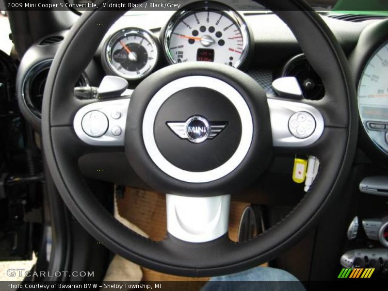 Midnight Black / Black/Grey 2009 Mini Cooper S Convertible