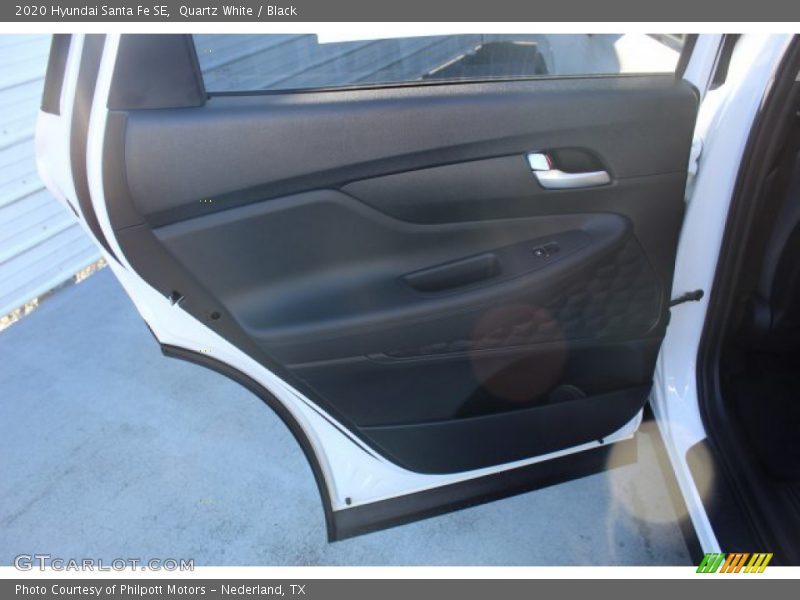 Quartz White / Black 2020 Hyundai Santa Fe SE