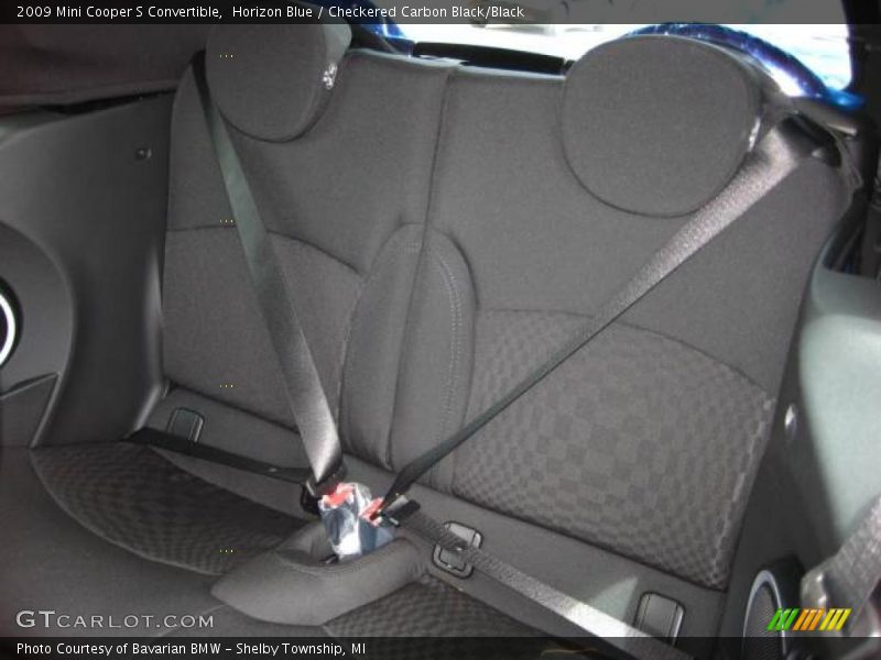 Horizon Blue / Checkered Carbon Black/Black 2009 Mini Cooper S Convertible