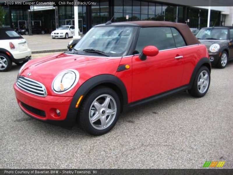 Chili Red / Black/Grey 2009 Mini Cooper Convertible