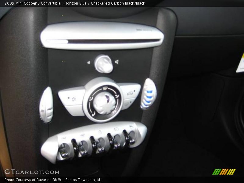 Horizon Blue / Checkered Carbon Black/Black 2009 Mini Cooper S Convertible