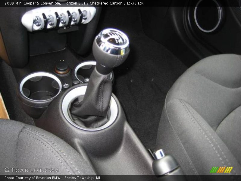 Horizon Blue / Checkered Carbon Black/Black 2009 Mini Cooper S Convertible