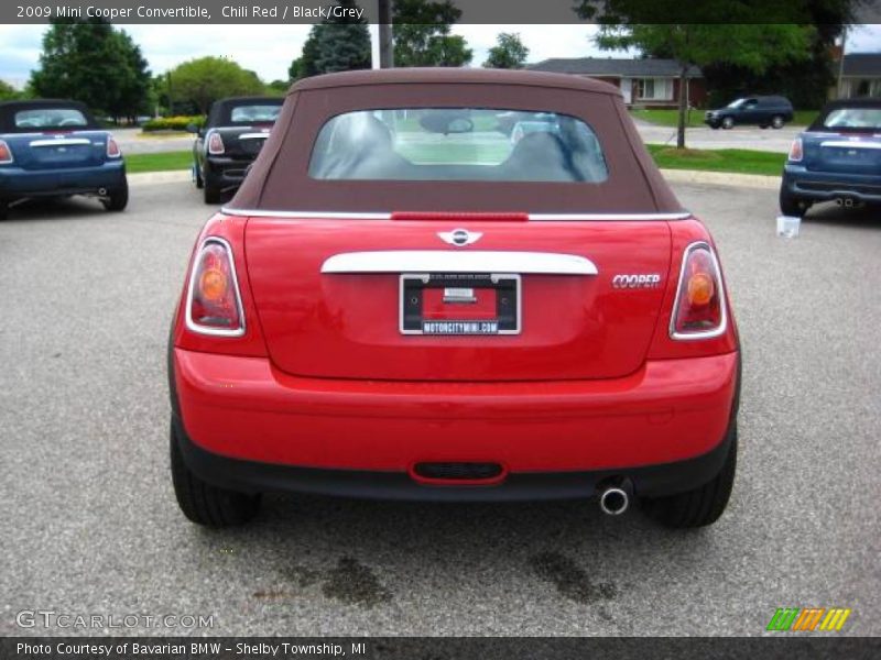 Chili Red / Black/Grey 2009 Mini Cooper Convertible