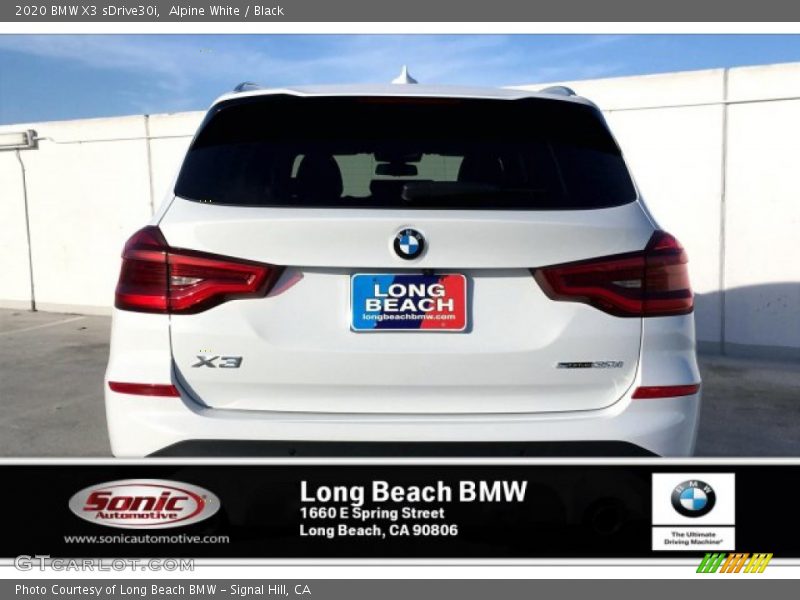 Alpine White / Black 2020 BMW X3 sDrive30i