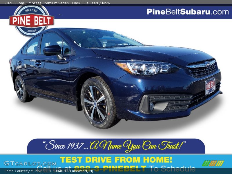Dark Blue Pearl / Ivory 2020 Subaru Impreza Premium Sedan