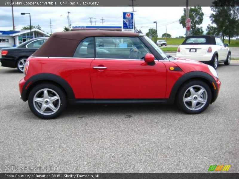 Chili Red / Black/Grey 2009 Mini Cooper Convertible