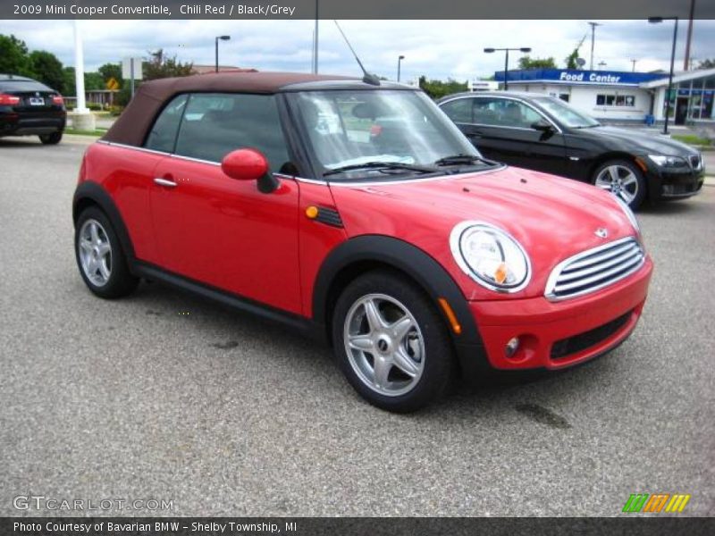 Chili Red / Black/Grey 2009 Mini Cooper Convertible