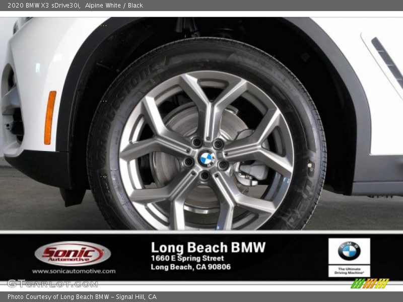 Alpine White / Black 2020 BMW X3 sDrive30i