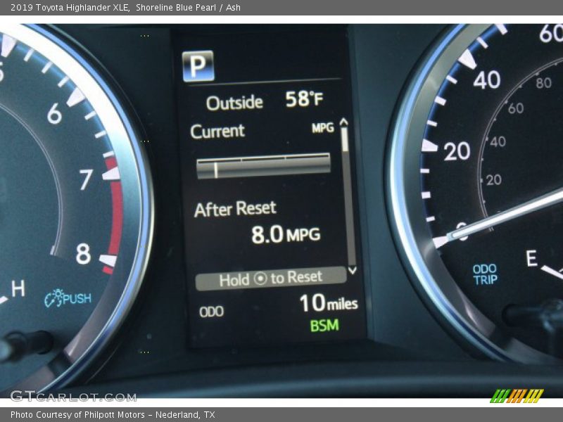 Shoreline Blue Pearl / Ash 2019 Toyota Highlander XLE