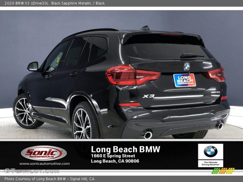 Black Sapphire Metallic / Black 2020 BMW X3 sDrive30i