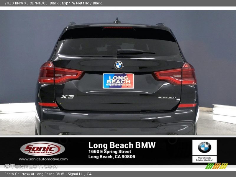 Black Sapphire Metallic / Black 2020 BMW X3 sDrive30i