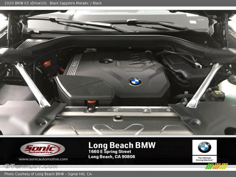 Black Sapphire Metallic / Black 2020 BMW X3 sDrive30i