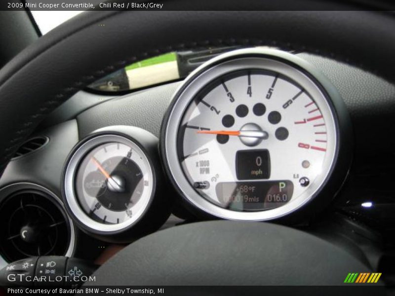 Chili Red / Black/Grey 2009 Mini Cooper Convertible