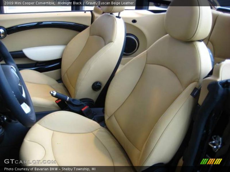 Midnight Black / Gravity Tuscan Beige Leather 2009 Mini Cooper Convertible
