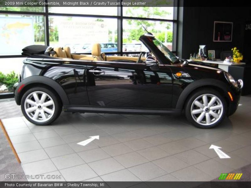 Midnight Black / Gravity Tuscan Beige Leather 2009 Mini Cooper Convertible