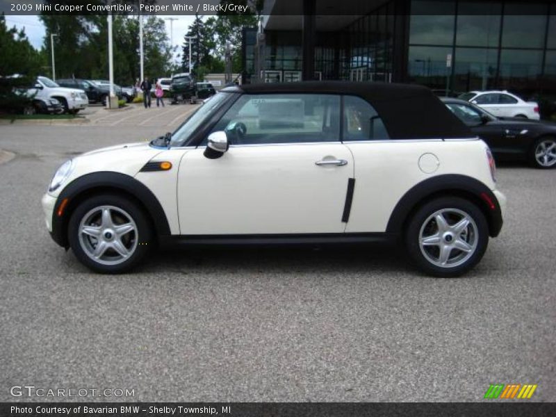 Pepper White / Black/Grey 2009 Mini Cooper Convertible