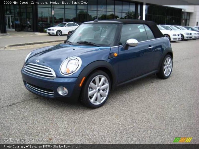 Horizon Blue / Black/Grey 2009 Mini Cooper Convertible