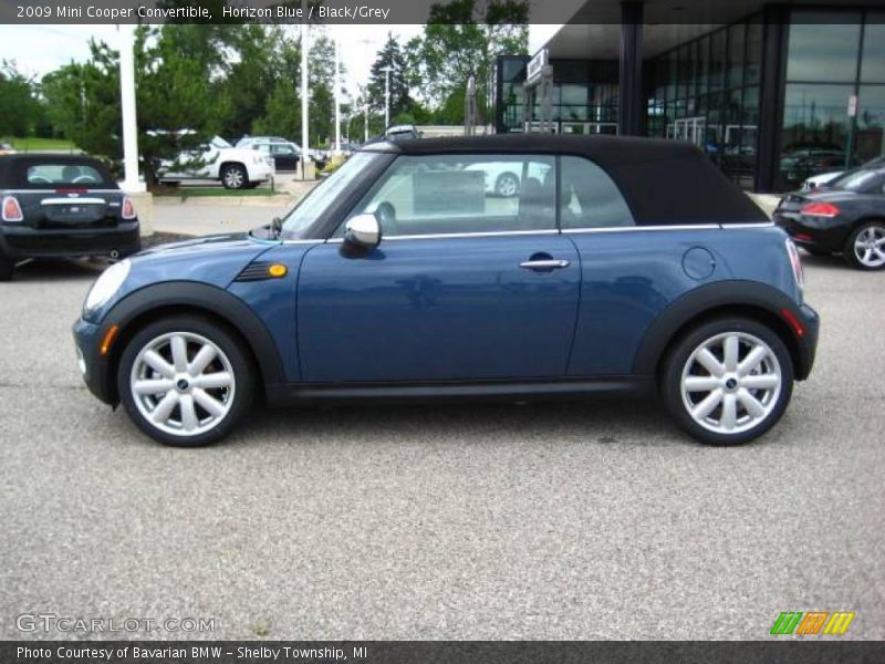 Horizon Blue / Black/Grey 2009 Mini Cooper Convertible