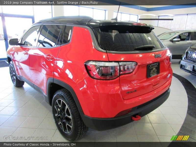 Spitfire Orange / Black/Ruby 2019 Jeep Compass Trailhawk 4x4