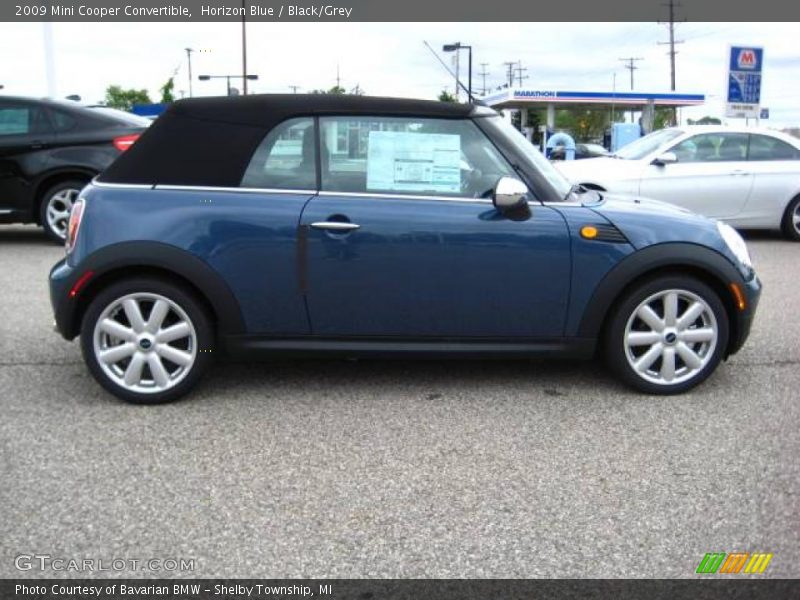 Horizon Blue / Black/Grey 2009 Mini Cooper Convertible