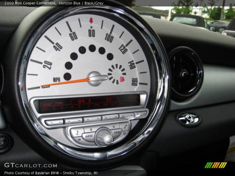 Horizon Blue / Black/Grey 2009 Mini Cooper Convertible