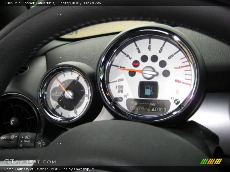 Horizon Blue / Black/Grey 2009 Mini Cooper Convertible