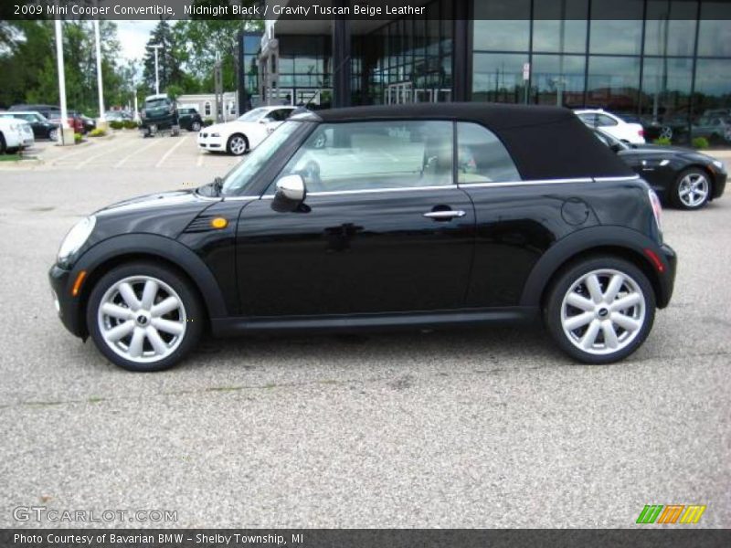 Midnight Black / Gravity Tuscan Beige Leather 2009 Mini Cooper Convertible