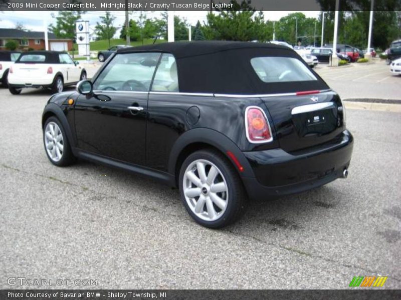 Midnight Black / Gravity Tuscan Beige Leather 2009 Mini Cooper Convertible