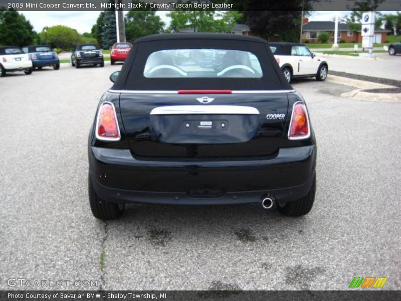 Midnight Black / Gravity Tuscan Beige Leather 2009 Mini Cooper Convertible