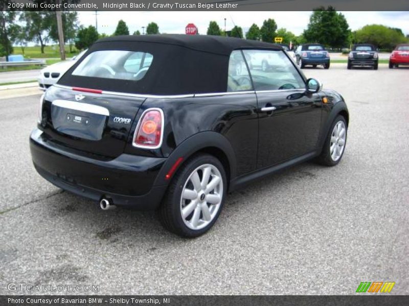 Midnight Black / Gravity Tuscan Beige Leather 2009 Mini Cooper Convertible