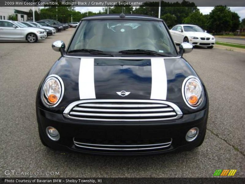 Midnight Black / Gravity Tuscan Beige Leather 2009 Mini Cooper Convertible