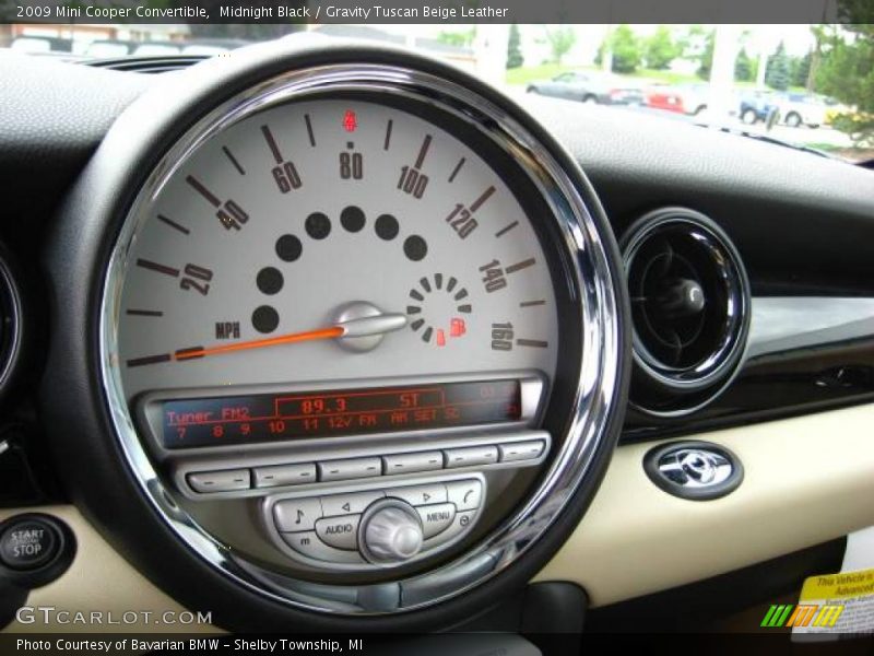 Midnight Black / Gravity Tuscan Beige Leather 2009 Mini Cooper Convertible