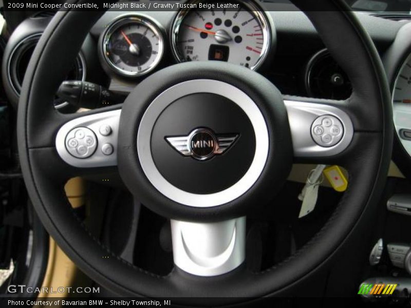 Midnight Black / Gravity Tuscan Beige Leather 2009 Mini Cooper Convertible