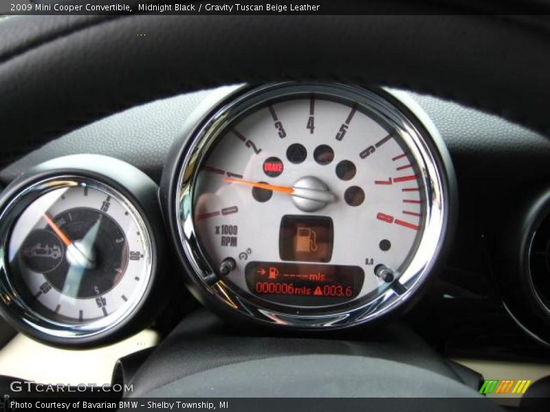 Midnight Black / Gravity Tuscan Beige Leather 2009 Mini Cooper Convertible