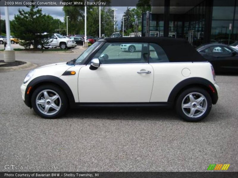 Pepper White / Black/Grey 2009 Mini Cooper Convertible