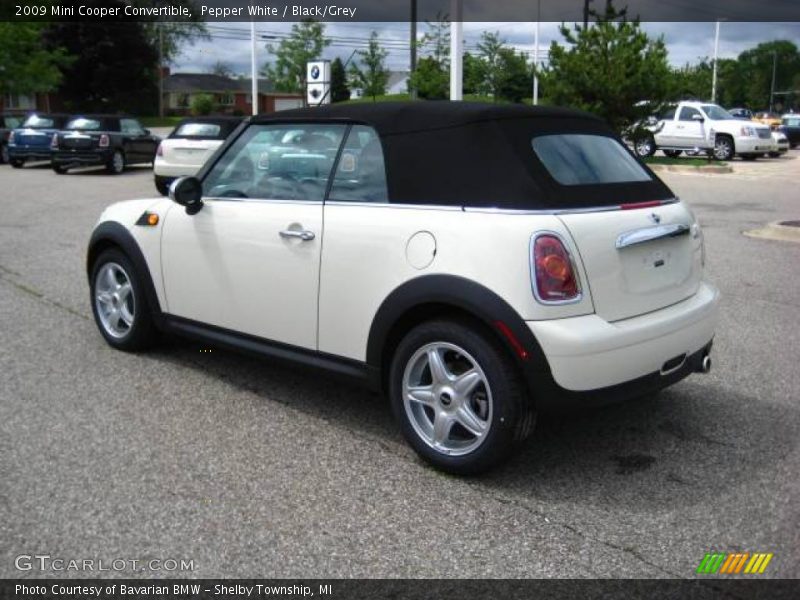 Pepper White / Black/Grey 2009 Mini Cooper Convertible