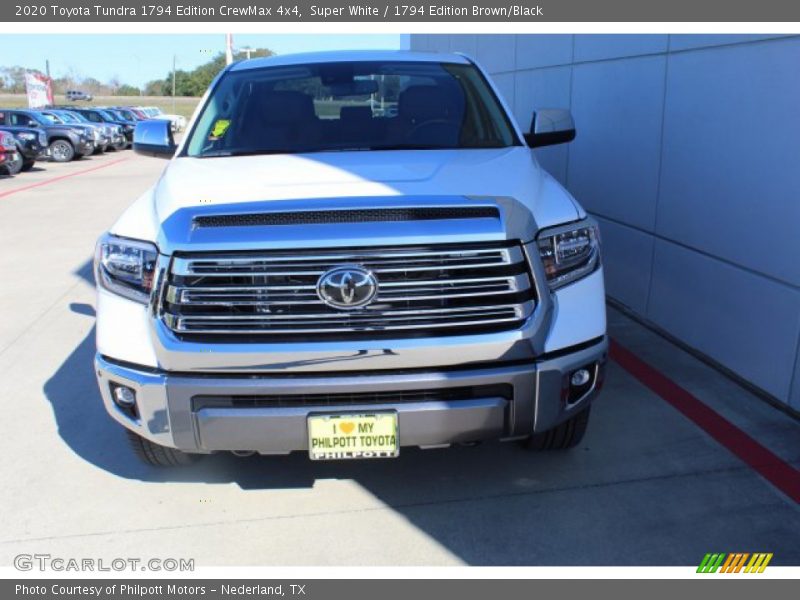 Super White / 1794 Edition Brown/Black 2020 Toyota Tundra 1794 Edition CrewMax 4x4