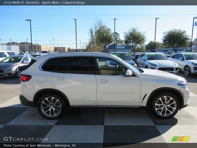 Alpine White / Canberra Beige 2019 BMW X5 xDrive40i
