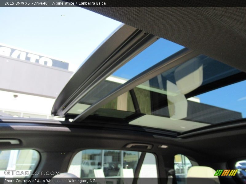 Alpine White / Canberra Beige 2019 BMW X5 xDrive40i