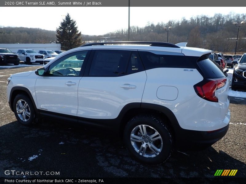 Summit White / Jet Black 2020 GMC Terrain SLE AWD