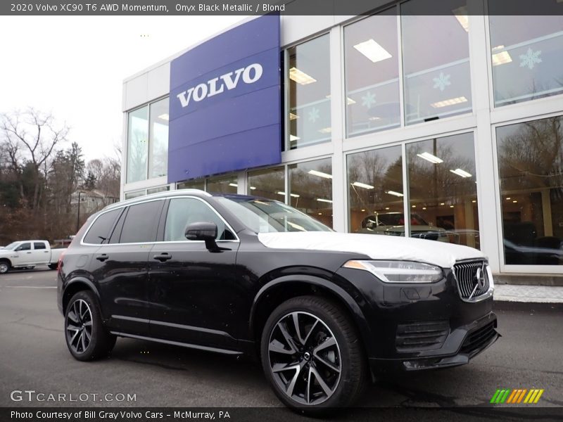 Onyx Black Metallic / Blond 2020 Volvo XC90 T6 AWD Momentum