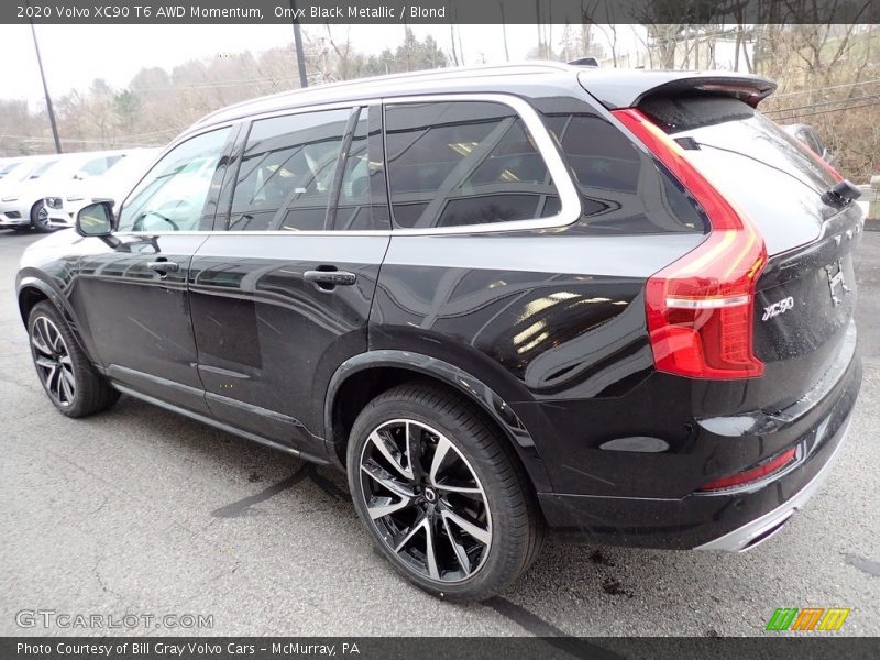 Onyx Black Metallic / Blond 2020 Volvo XC90 T6 AWD Momentum