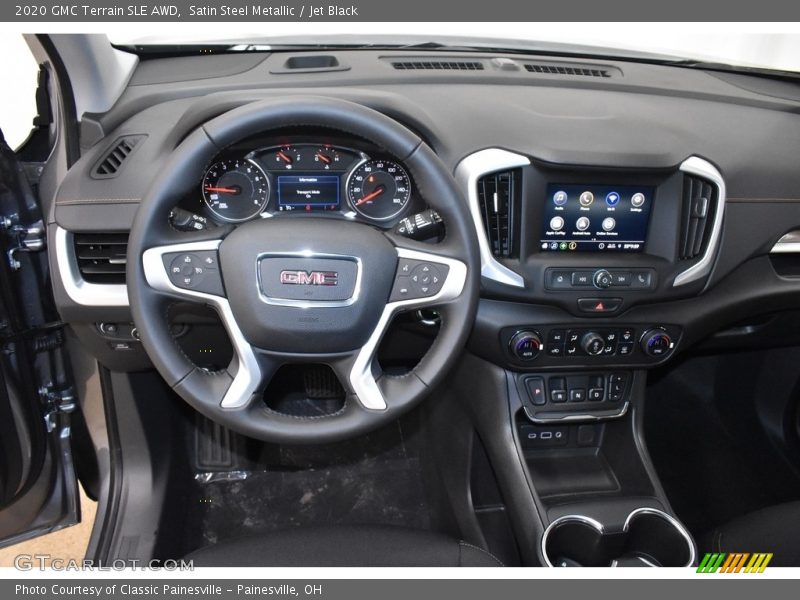 Satin Steel Metallic / Jet Black 2020 GMC Terrain SLE AWD