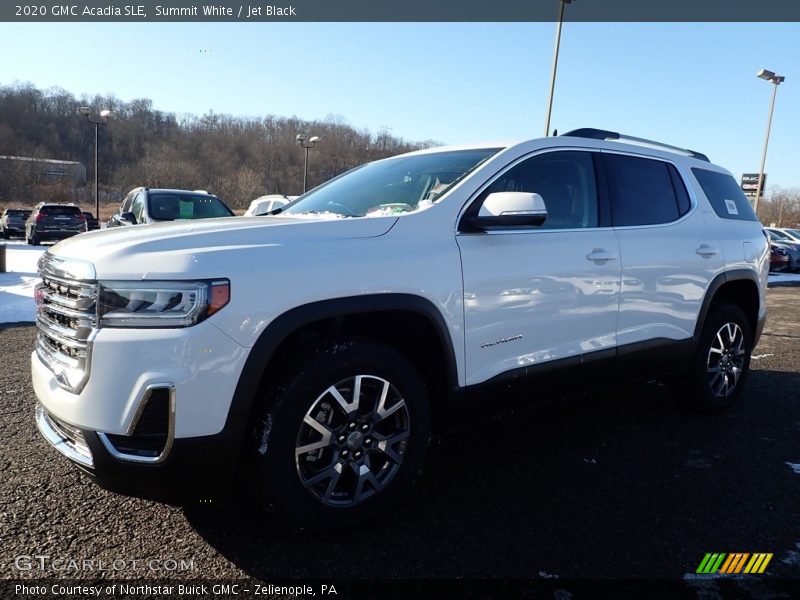 Summit White / Jet Black 2020 GMC Acadia SLE